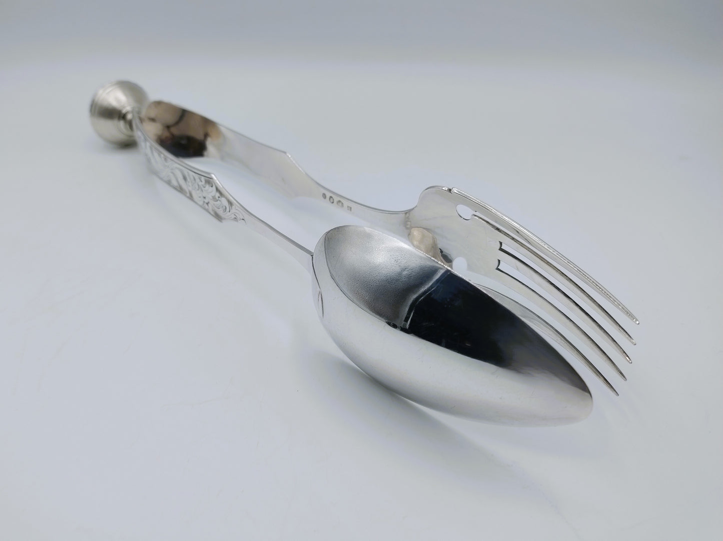 Silver salad servers, P.L. Uriot, Amsterdam, 1844