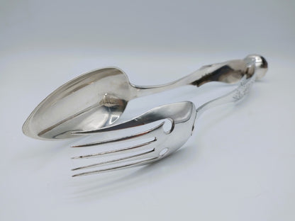 Silver salad tongs, H.A. Schuss, Amsterdam, 1846