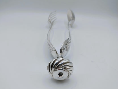 Silver salad tongs, H.A. Schuss, Amsterdam, 1846