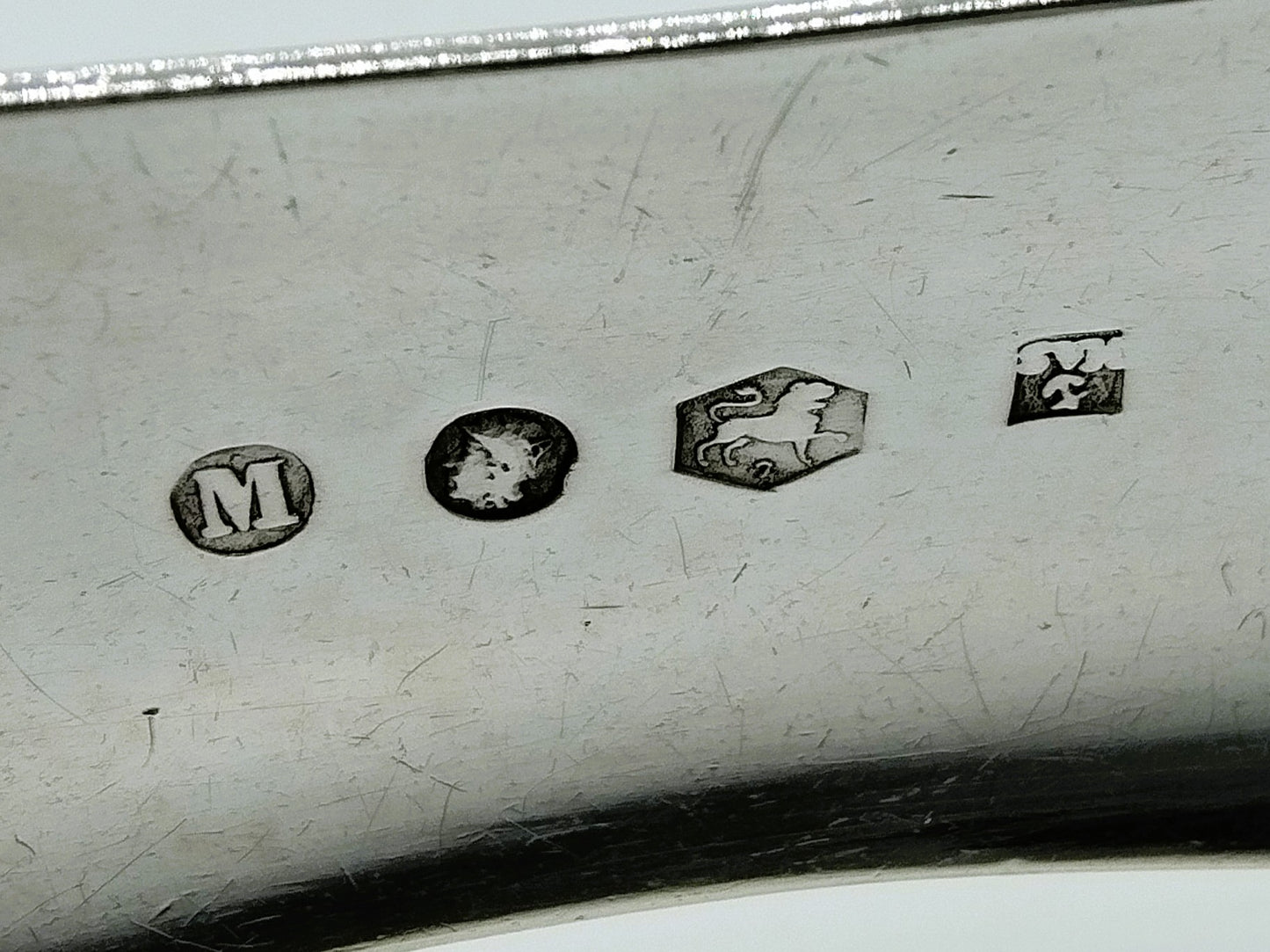 Silver salad tongs, H.A. Schuss, Amsterdam, 1846