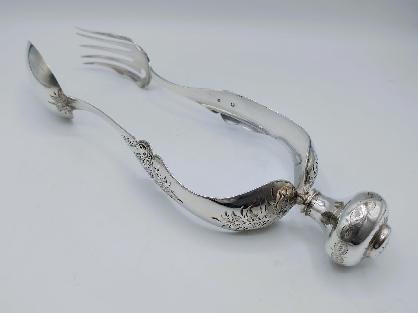 Silver salad servers, W.T. Geis, Amsterdam, 1866