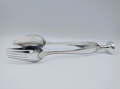 Silver salad servers, P.G. Petersen, Amsterdam, 1838
