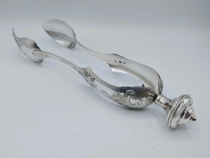 Silver salad servers, W. & C. Brick, Rotterdam, 1878