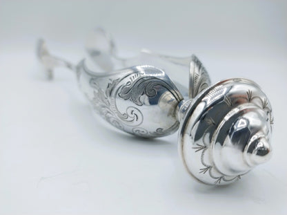 Silver salad servers, W. & C. Brick, Rotterdam, 1878
