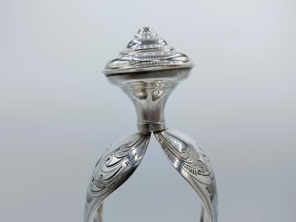 Silver salad servers, W. & C. Brick, Rotterdam, 1878
