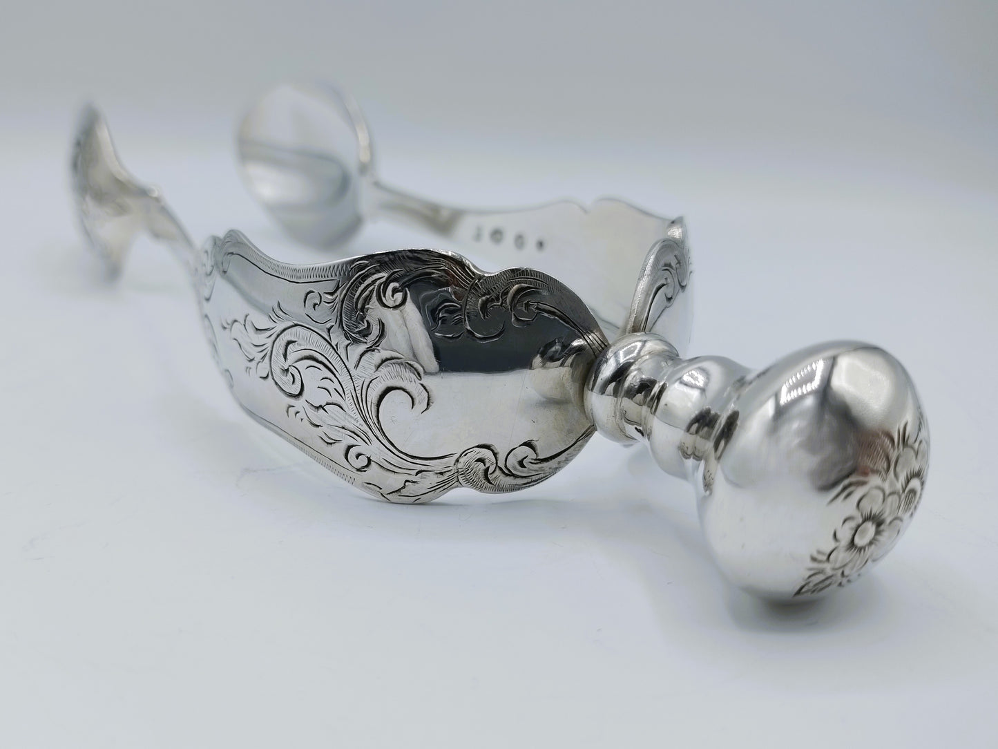 Silver salad servers, J.H. Helweg, Amsterdam, 1865