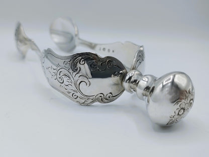 Silver salad servers, J.H. Helweg, Amsterdam, 1865