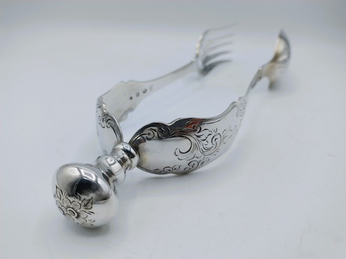 Silver salad servers, J.H. Helweg, Amsterdam, 1865