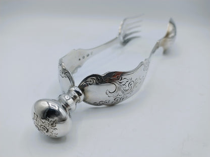 Silver salad servers, J.H. Helweg, Amsterdam, 1865