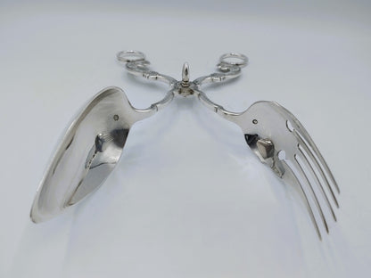 Silver salad tongs, Wed. Schouten & Zn, Amsterdam, 1869