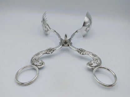 Silver salad tongs, Wed. Schouten & Zn, Amsterdam, 1869