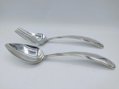 Silver salad servers, A. Kuylenburg, Schoonhoven, 1869
