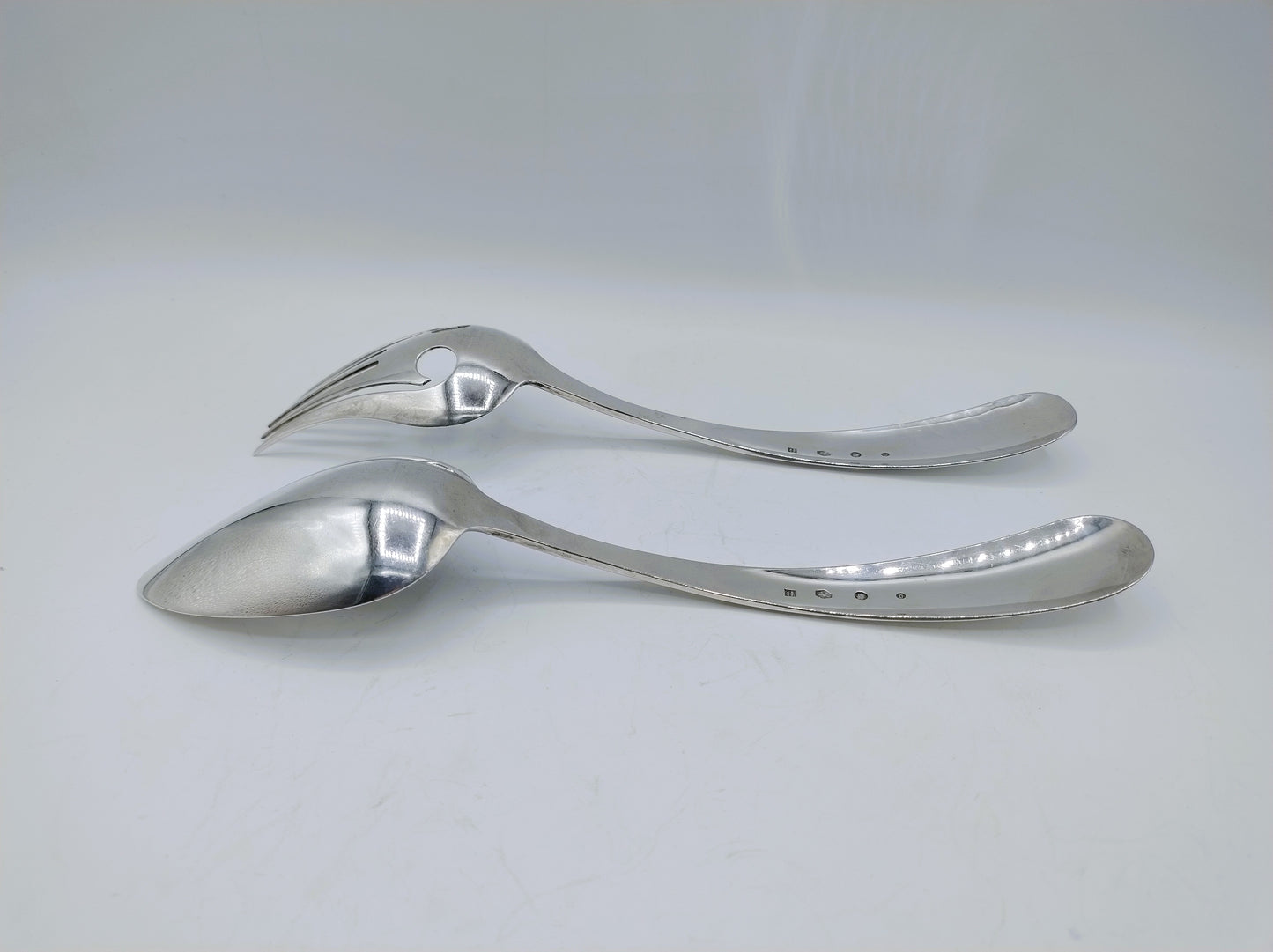 Silver salad servers, A. Kuylenburg, Schoonhoven, 1869