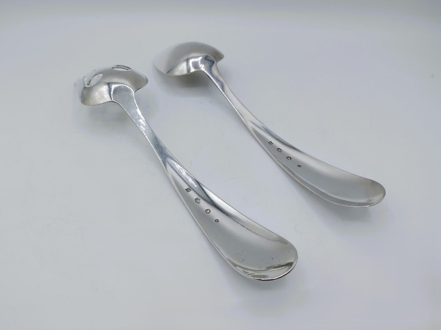 Silver salad servers, A. Kuylenburg, Schoonhoven, 1869