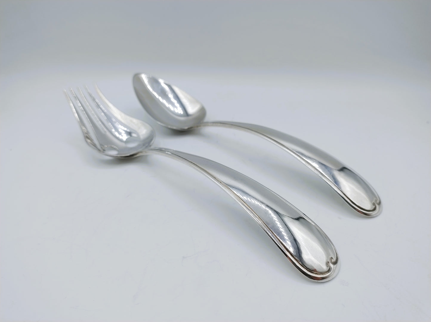 Silver salad servers, A. Kuylenburg, Schoonhoven, 1869