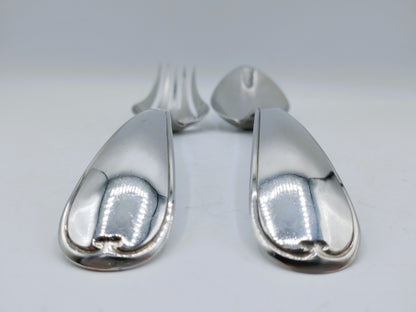 Silver salad servers, A. Kuylenburg, Schoonhoven, 1869