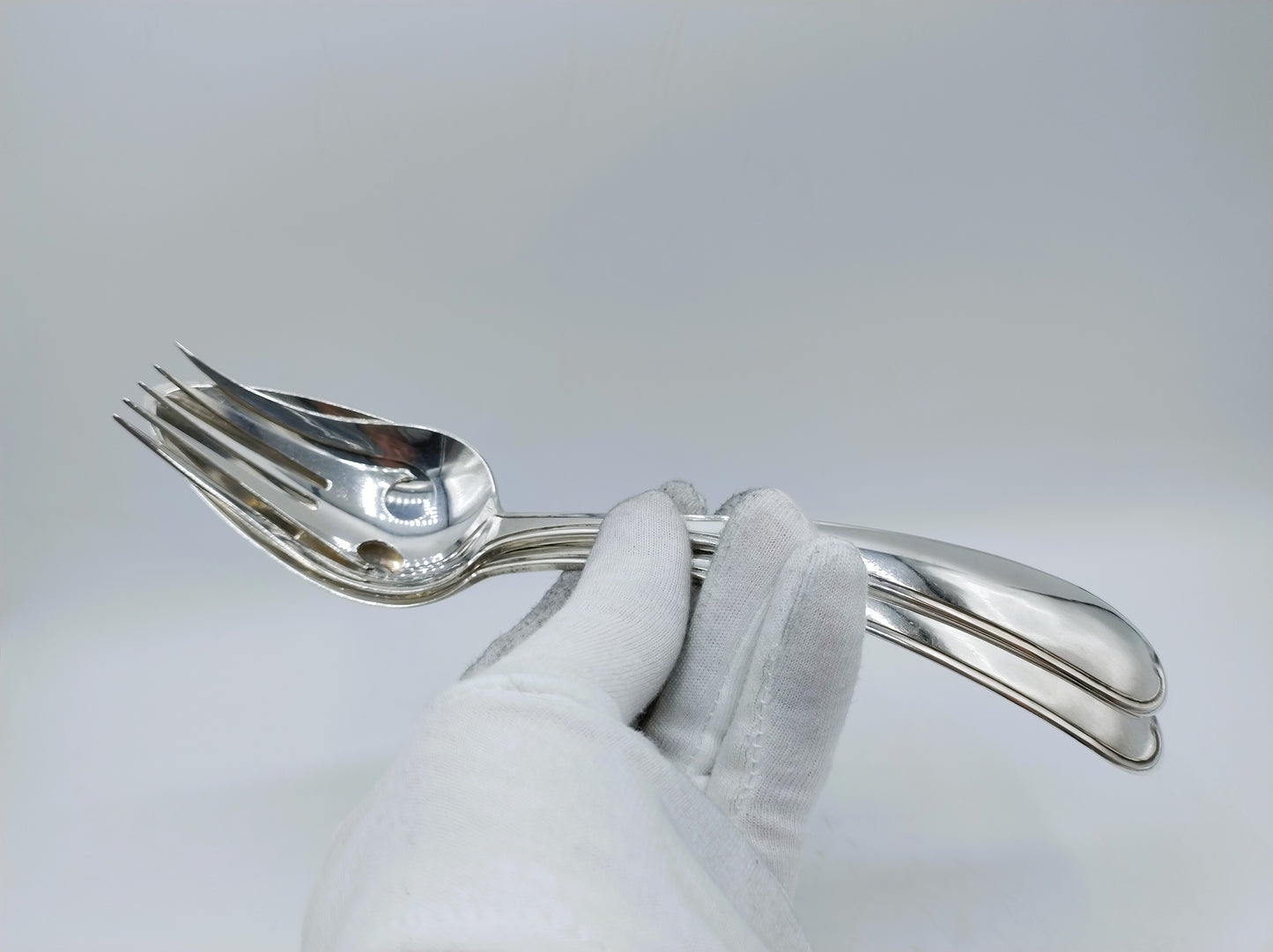 Silver salad servers, A. Kuylenburg, Schoonhoven, 1869