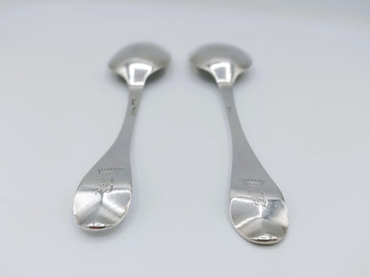 Silver children's spoons, P. Mourits, Amsterdam, c. 1745