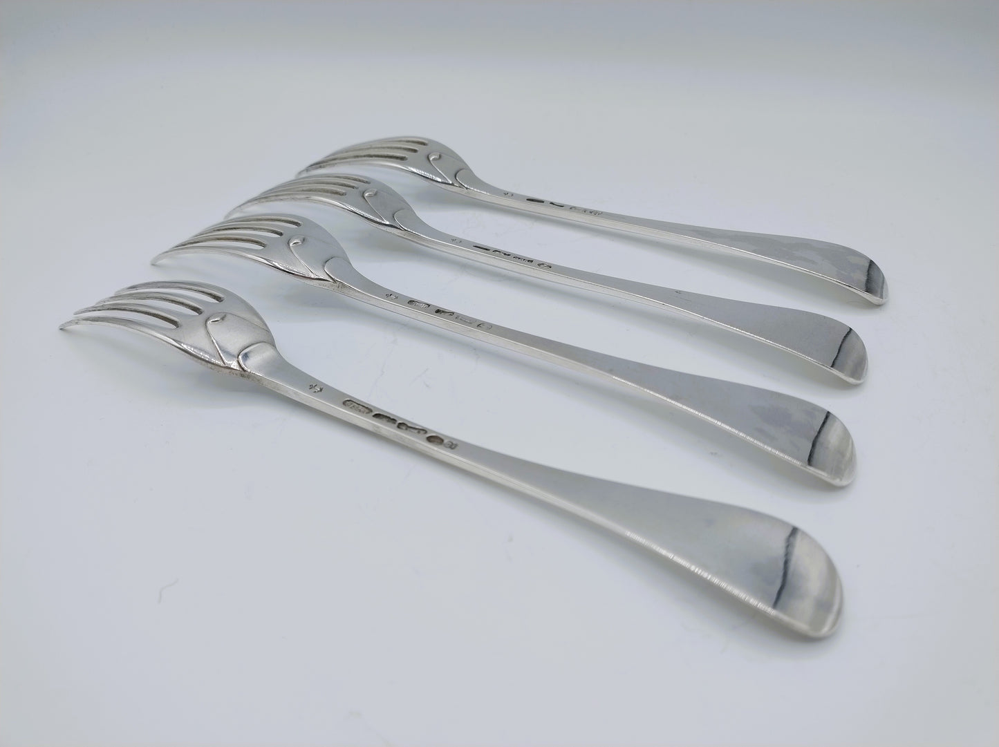 4 Silver forks, R. Helweg, Amsterdam, 1790 / 1792