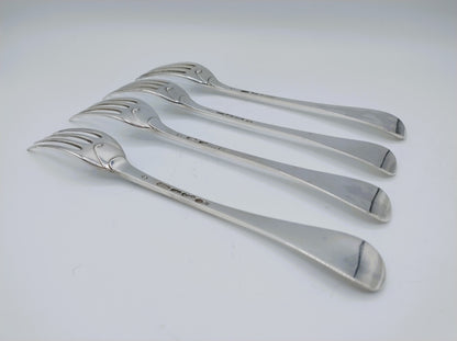 4 Silver forks, R. Helweg, Amsterdam, 1790 / 1792