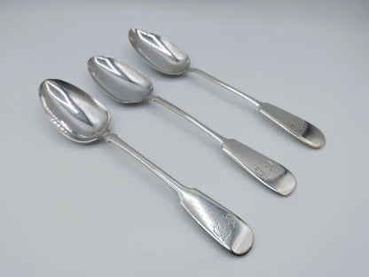 3 Silver spoons, M.A. Andreyeva, Moscow, ca. 1905
