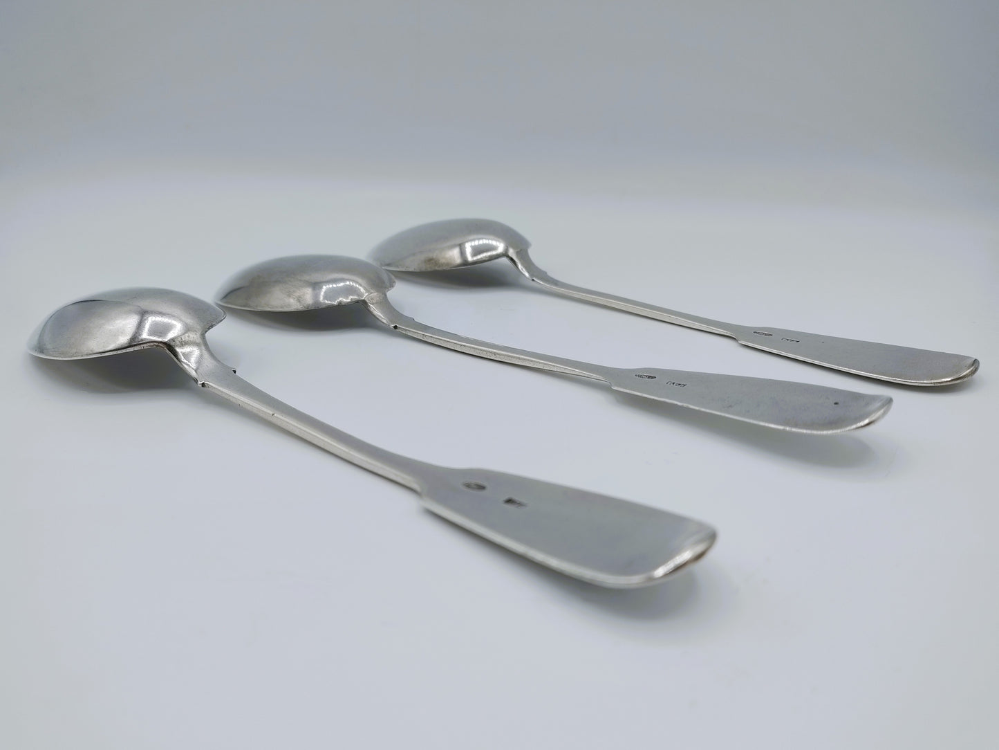 3 Silver spoons, M.A. Andreyeva, Moscow, ca. 1905