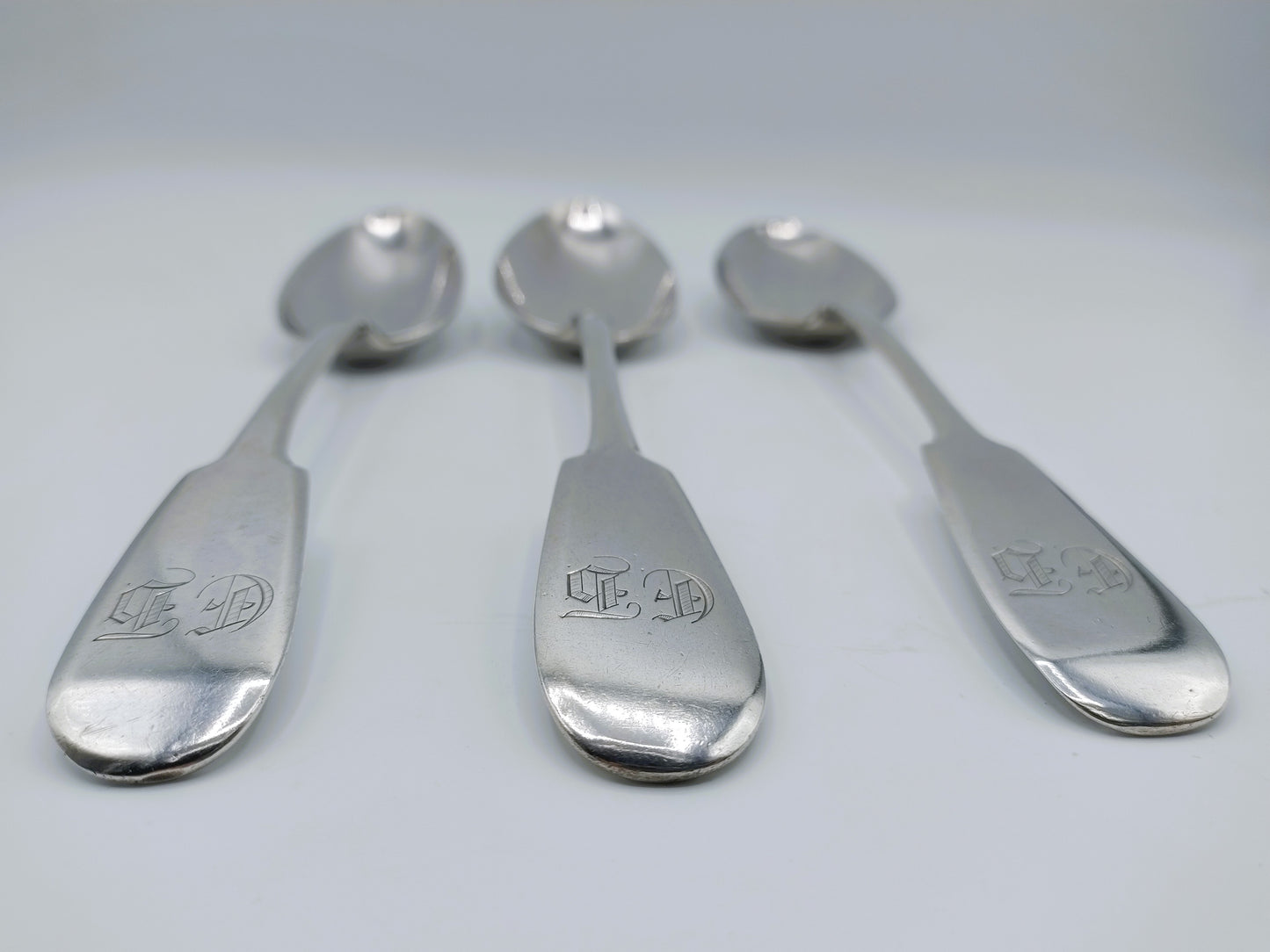 3 Silver spoons, M.A. Andreyeva, Moscow, ca. 1905