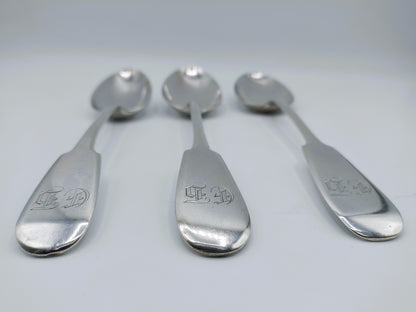 3 Silver spoons, M.A. Andreyeva, Moscow, ca. 1905