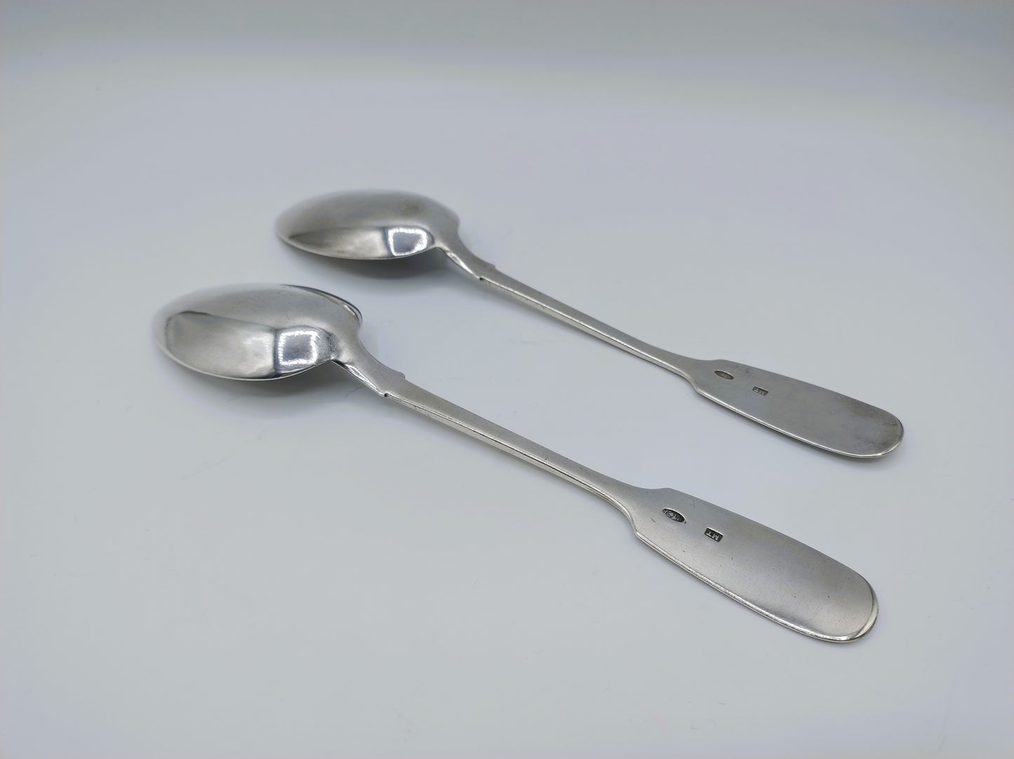 2 Zilveren lepels, M. Tarasov, Moskou, ca. 1910