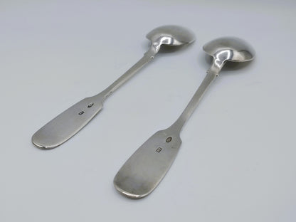 2 Zilveren lepels, M. Tarasov, Moskou, ca. 1910
