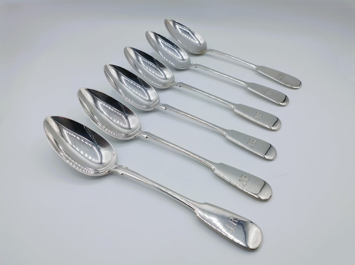 6 Silver spoons, M.A. Andreyeva, Moscow, approx. 1905