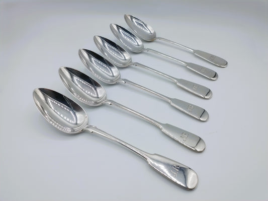 6 Silberlöffel, M.A. Andrejewa, Moskau, ca. 1905