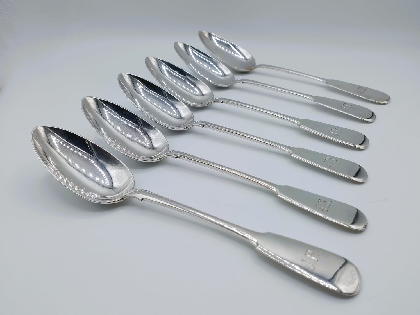 6 Silver spoons, M.A. Andreyeva, Moscow, approx. 1905