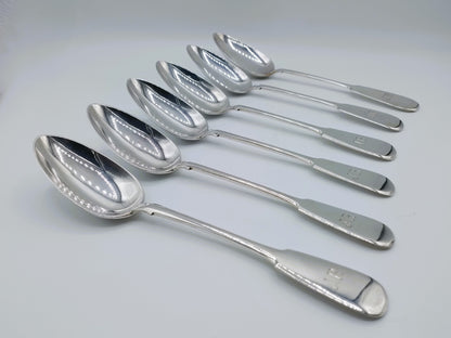 6 Silver spoons, M.A. Andreyeva, Moscow, approx. 1905