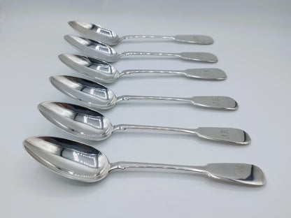 6 Silver spoons, M.A. Andreyeva, Moscow, approx. 1905