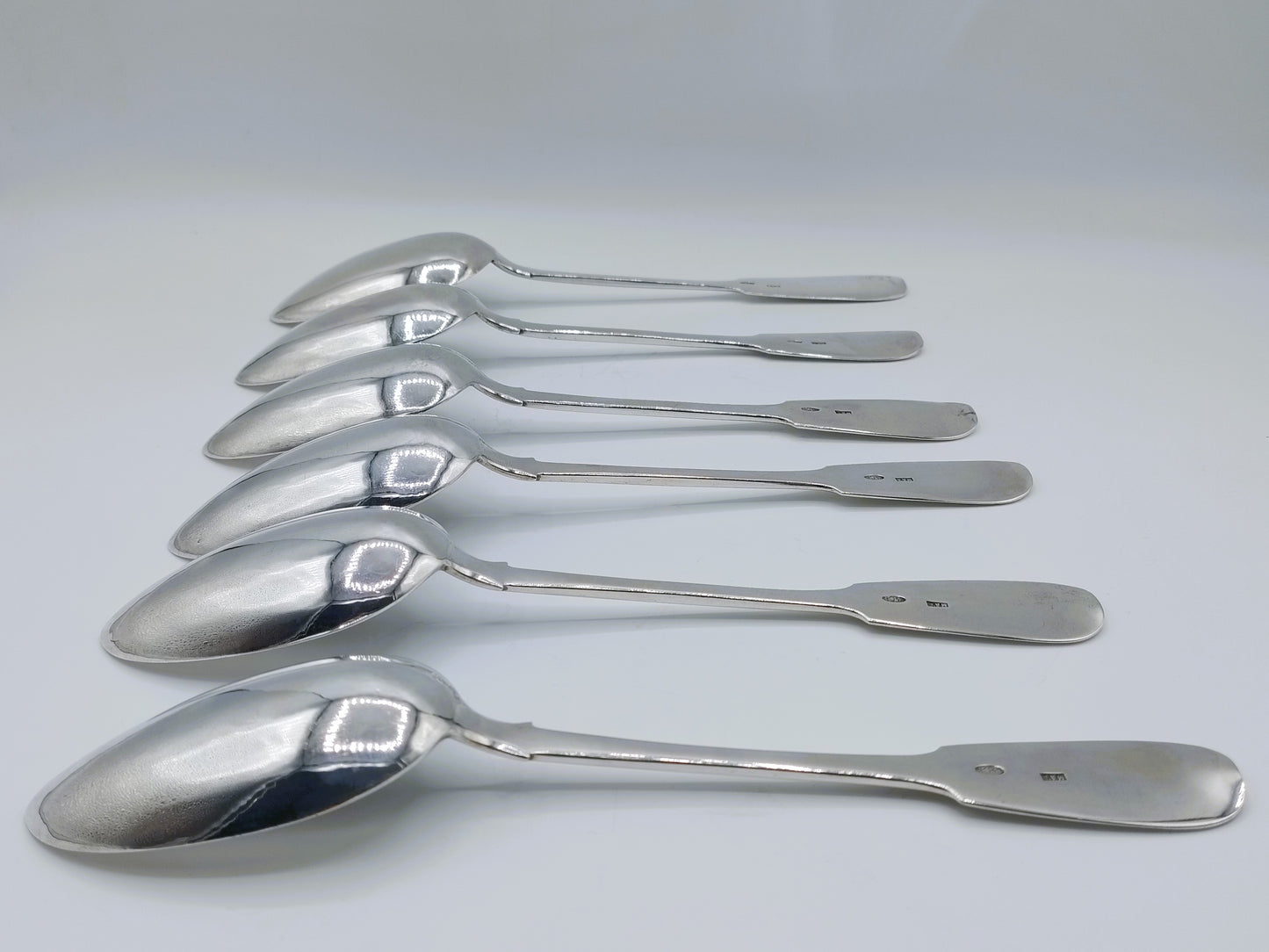 6 Silver spoons, M.A. Andreyeva, Moscow, approx. 1905