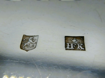 Silver fish slice with bone handle, H.F. Koen, Amsterdam, 1844