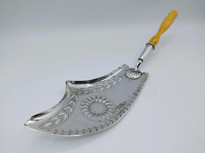Silver fish slice, F. C. Thomas, Brussels, ca. 1820