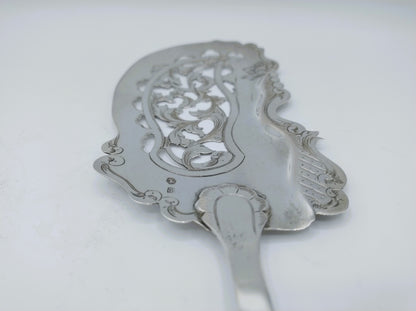 Silver fish slice, G. Grevink, Amsterdam, 1858
