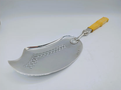 Silver fish slice, J. Helweg, Amsterdam, 1835