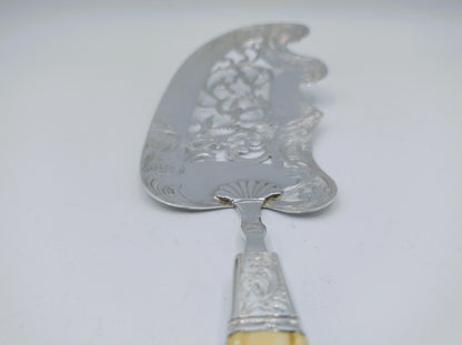 Silver fish slice, J. van Wijk, Amsterdam, 1844