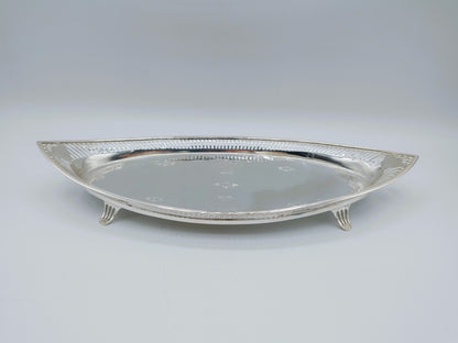 Silver oval dish, J. de Pater, Rotterdam, 1814