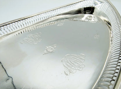 Silver oval dish, J. de Pater, Rotterdam, 1814