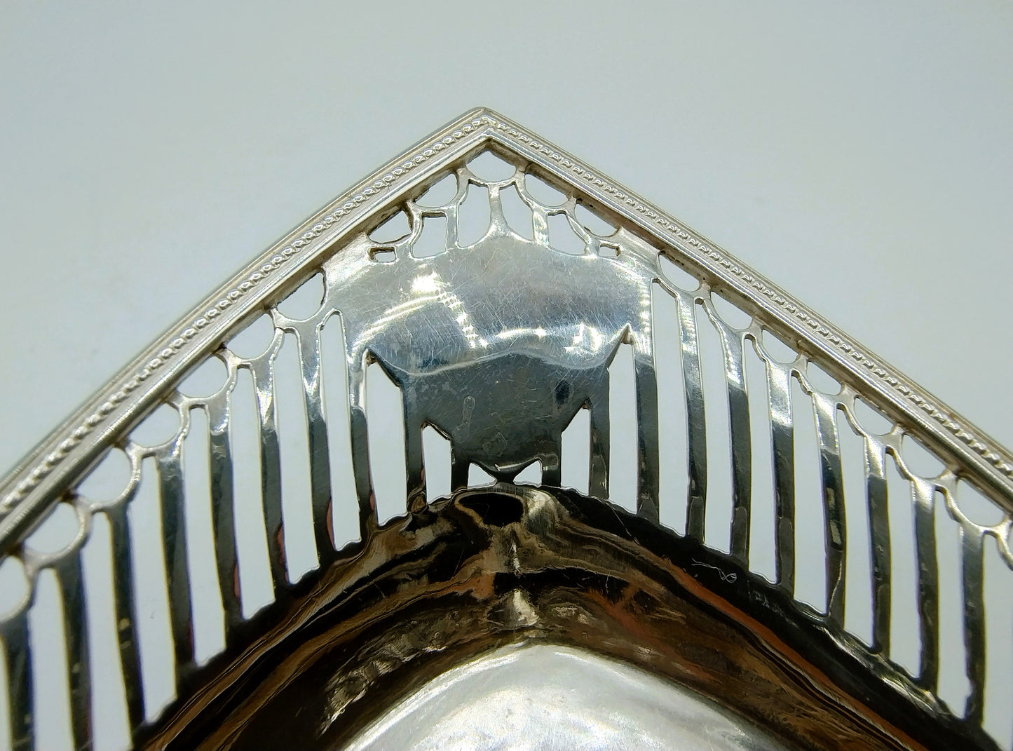 Silver oval dish, J. de Pater, Rotterdam, 1814