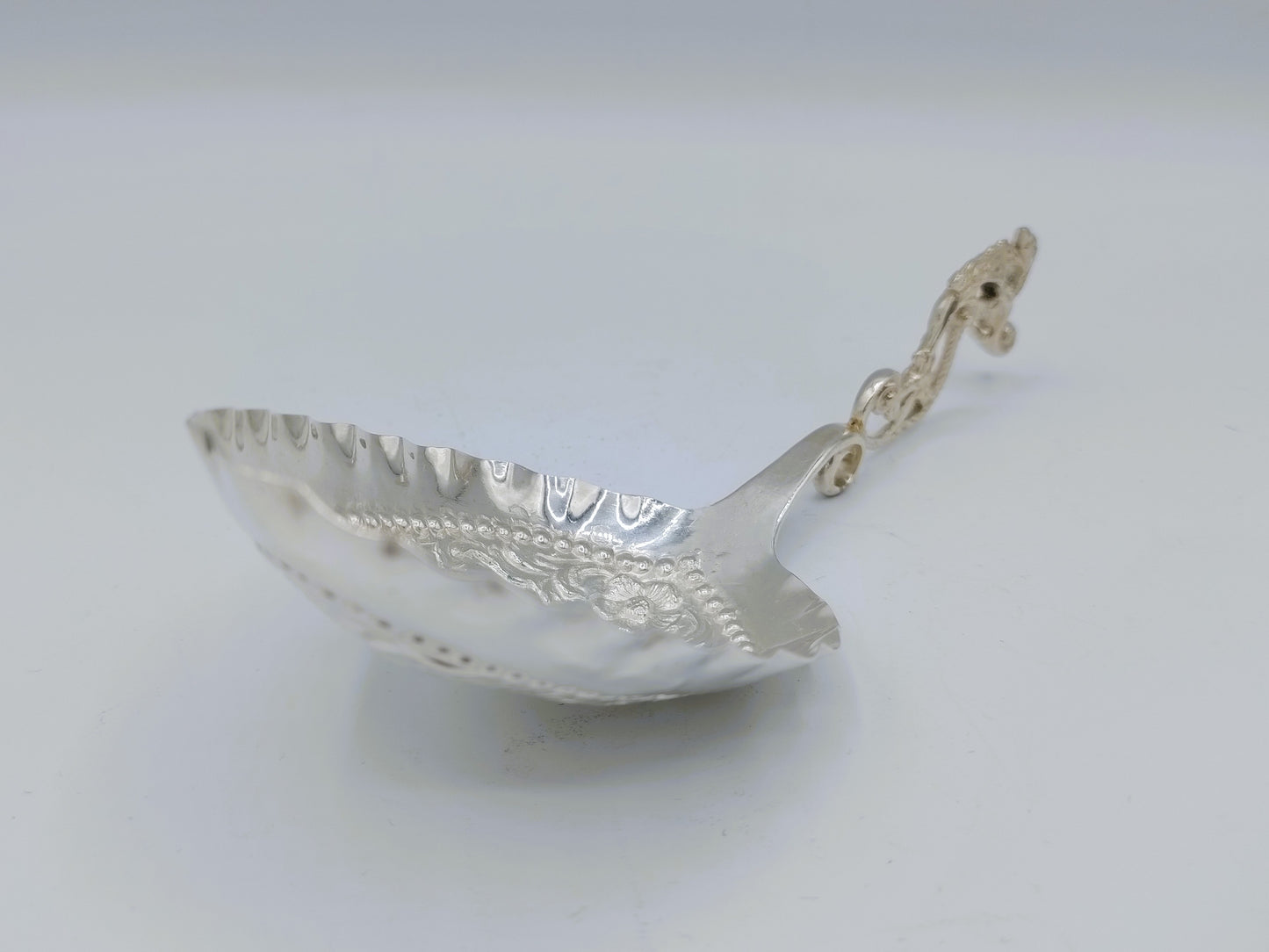 Silver cream spoon, makers' mark S. and H. Reitsma, Sneek, 1905