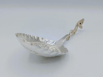 Silver cream spoon, makers' mark S. and H. Reitsma, Sneek, 1905