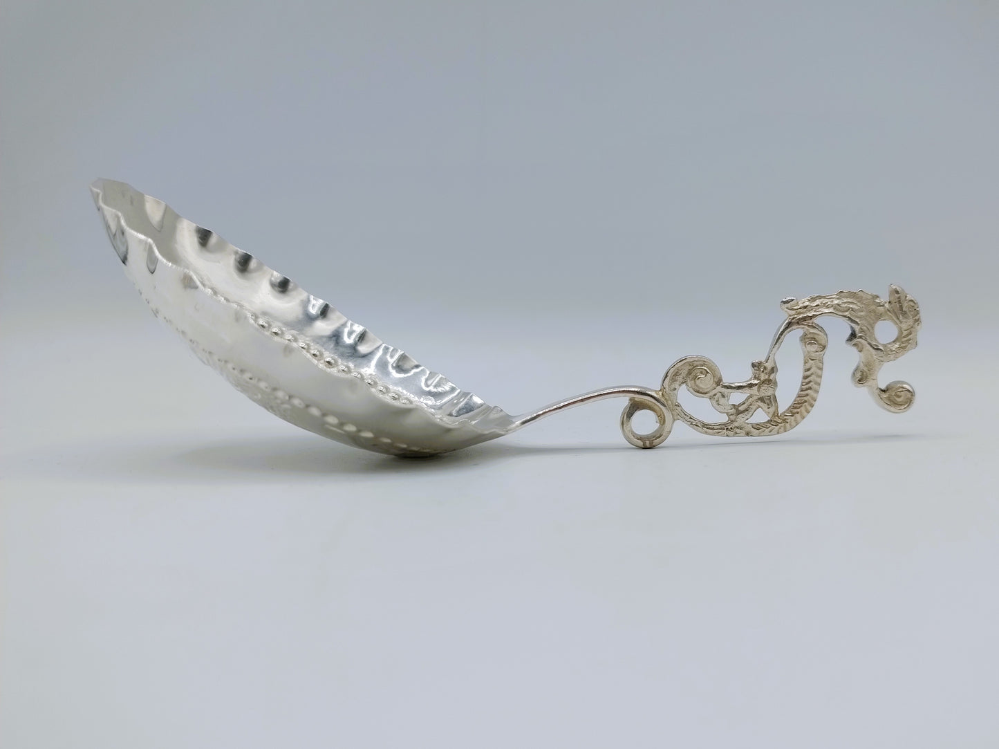Silver cream spoon, makers' mark S. and H. Reitsma, Sneek, 1905