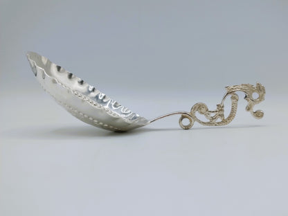 Silver cream spoon, makers' mark S. and H. Reitsma, Sneek, 1905