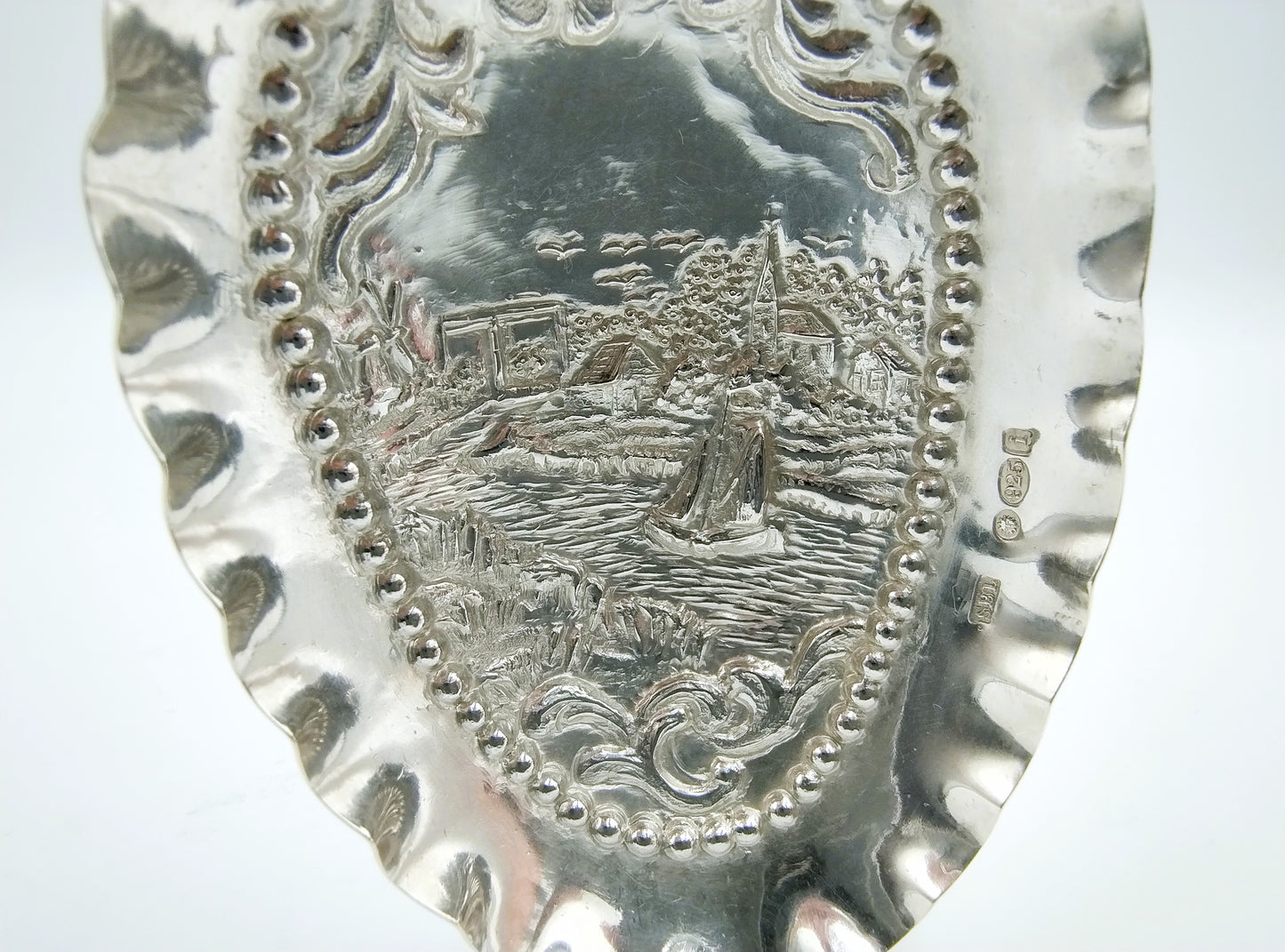 Silver cream spoon, makers' mark S. and H. Reitsma, Sneek, 1905