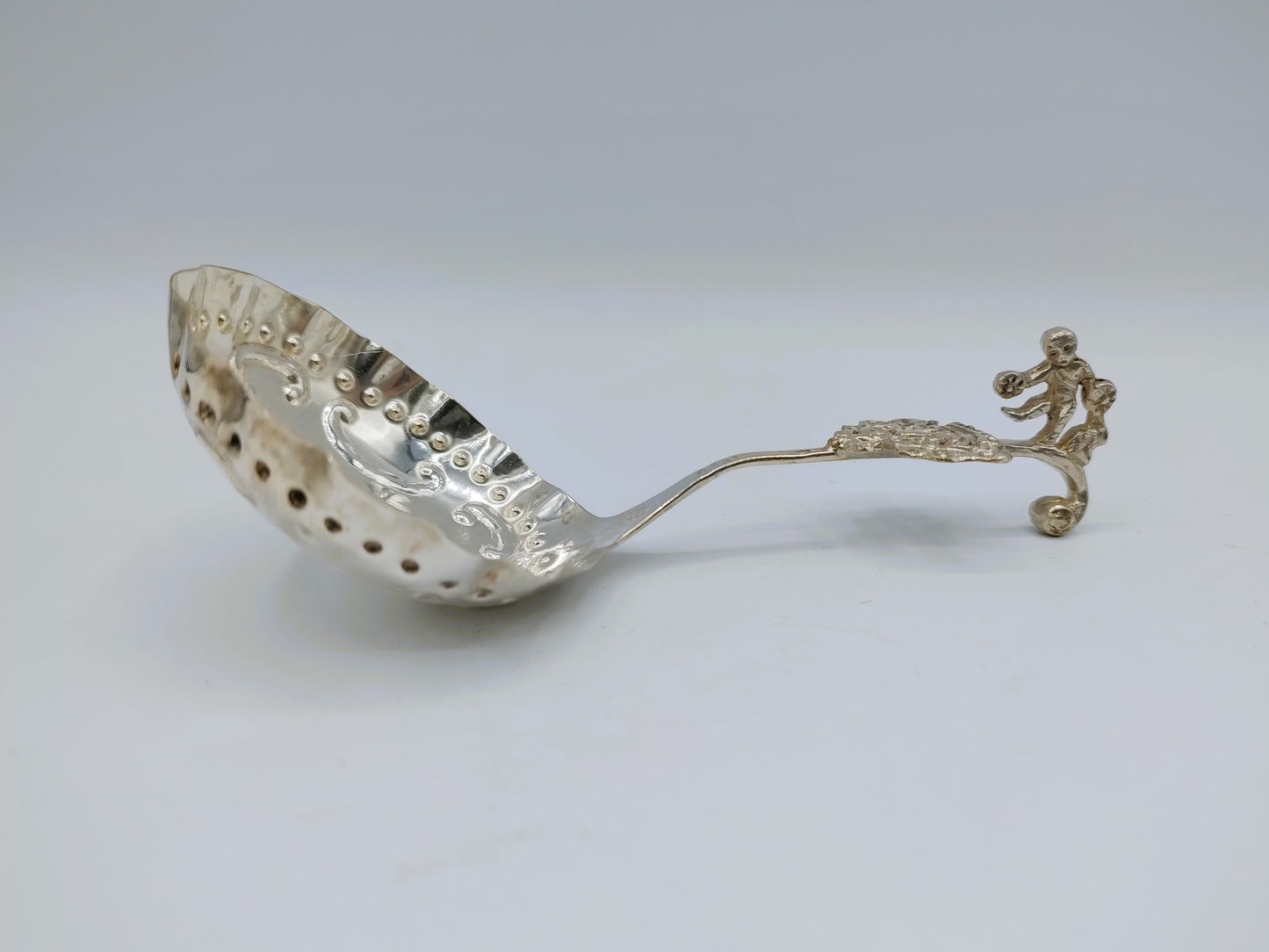 Silver cream spoon, 19th century